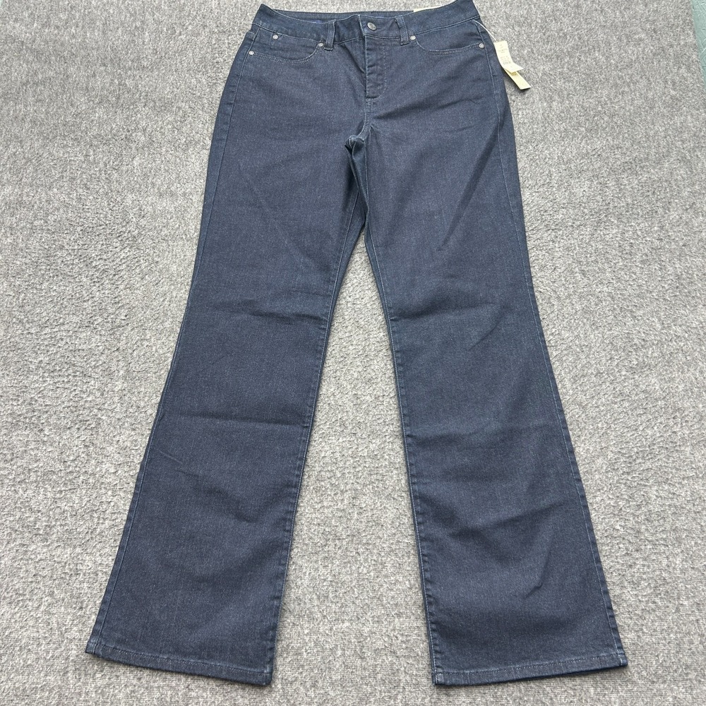Talbots Outlet Boot Curvy Jeans Blue Denim Size 6 Dark Wash‎